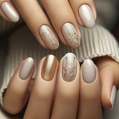 Nail Art Simple Elegant Classy, Bridal Nail Art Indian, Nail Art Ideas Simple, Beautiful Gel Nails, Spring Nail Color, Spring Nails Gel, Stud Nails, Elegant Nail Designs, Beige Nails