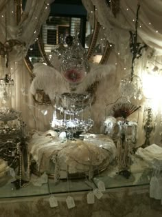 an elaborate display in a store window