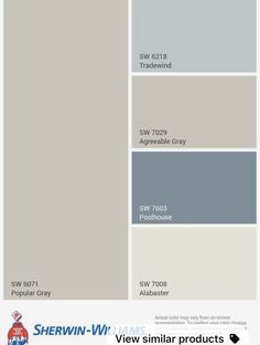 the color scheme for sheryln's new gray paint collection, which is available in