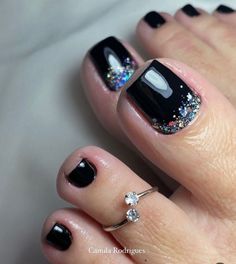 Glitter Toe Nails, Ballerina Nails Designs, Feet Nail Design, Quick Nail Art, Pedicure Nail Designs, Summer Toe Nails, Fancy Nails Designs