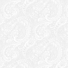 a white paisley wallpaper pattern