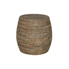 an outdoor stool made out of woven material