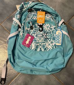 Up For Sale Is A High Sierra Fatboy Backpack Teal Pattern Padded Straps Female Fit. This Backpack Is New And Comes With The Original Retail Tags, Great For School Or Travel. Don't Miss Out On This Great. High Sierra Backpack, Sierra Blue, Teal Pattern, Mesh Backpack, Daypack Backpack, Hydration Backpack, Backpack Brands, Blue Backpack, Black Camo