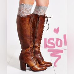 I Have Been Searching These Boots In Brown, And I Cannot Find Them Anywhere! If Any One Is Selling, Or Thinking Of Selling, Please Contact Me! Depending On The Condition, My Budget Would Be Up To $160, But I Am Super Willing To Negotiate! These Boots Are Too Cute To Pass On! Tall Lace Up Boots, Fashion Wishlist, Frye Shoes, Too Cute, Shoes Shoes, T Strap, Lace Up Boots, Shoe Laces, Lace Up