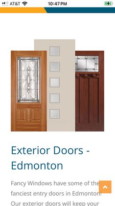 an advertisement for the exterior doors - edmonton