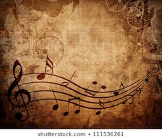 an old music background with musical notes