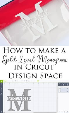 How to Make a Split Level Monogram in Cricut Design Space   a step by step Cricut tutorial Cricut Projects To Sell, Cricut Explore Air Projects, Cricut Crafts Ideas, Inkscape Tutorials, Cricut Air 2, Cricut Monogram, Cricut Help, Idee Cricut, Cricut Cuttlebug