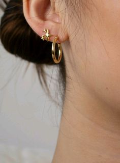 En Route Jewelry, Simple Hoop Earrings, Dope Jewelry, Star Earrings Stud, 가을 패션, Dream Jewelry