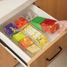 a drawer filled with lots of colorful food