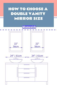 how to choose a double vanity mirror size for your bathroom or living room - info