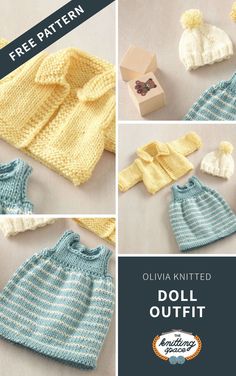 the instructions to knit and crochet baby sweaters