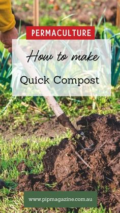 Make compost quickly Make Compost, Compost Pile, Permaculture Design, Composting, Growing Herbs, Growing Vegetables, To Start, Herbs