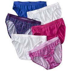 Hanes Cotton Sports Briefs, Leg Bands, Soft Summer, Bras And Panties, Women Lace, 6 Pack, Home Fashion, Briefs, Fashion Clothes