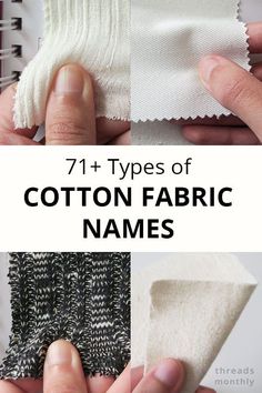 the different types of cotton fabric names and how to use them in your sewing project