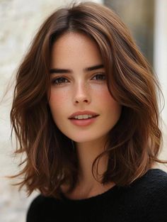 Flattering Medium Hairstyles for Round Faces: Stylish and Versatile Ideas Heavy Bangs, Shoulder Length Layered, Shaggy Long Hair, Bob Braids, Medium Cut, Round Face Shape, Wispy Bangs, Shag Haircut, Hairstyles For Round Faces