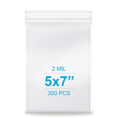 two mil 5x7 inches white padded ziplock bags