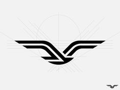 an abstract logo with the letter v on it's center and two wings in the middle