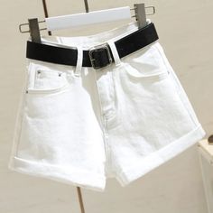 Wide Leg Plus Size, White Lace Gloves, Shorts With Belt, Blue Denim Shorts, Shorts Jeans, Wide Leg Denim, Jeans Shorts, Summer Casual, Lace Shorts