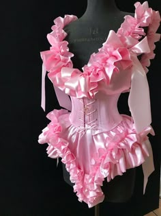 Look Da Festival, Satin Teddy, Mode Rose, Style Kawaii, Corset Fashion, Outfit Pink, Lingerie Sets, Waist Cincher