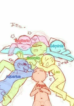 an image of cartoon characters sleeping together