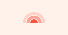 an orange and white circle on a light pink background with the word,'i love you