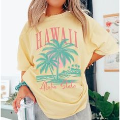 Women shirt tropical cowboy - Etsy Oversized Tshirt, Comfort Colors, Hawaii, Cowboy, T-shirt, T Shirt