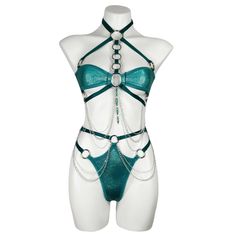 Featuring teal sparkle fabric, soft teal elastic, and silver rings. What harness / leg garter / waistband elastic color best matches this item? ♡ Teal Elastic Spandex Nylon Blend • Hand Wash • Air Dry Garter Rave Outfit, Teal Outfits, Thigh Garter, Sparkly Fabric, Sparkle Fabric, Leg Garters, Festival Inspo, Leg Harness, Leg Garter