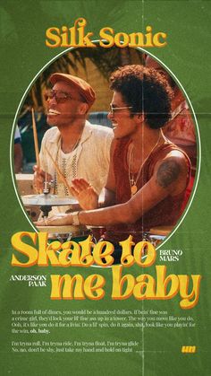 a movie poster for the film shake to me baby with an image of two men