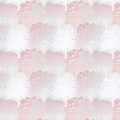 an abstract pink and white wallpaper with trees on the left side, in pastel shades