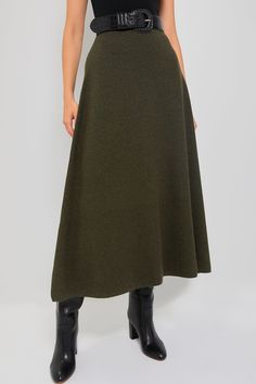 Moss Green Raye Knit Skirt Clinic Outfits, India Hicks, Statement Belt, Fall Denim, Fashion Wishlist, Sport Dress, Fall Shoes, Moss Green, Knit Skirt