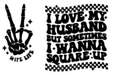 i love my husband but sometimes i wanna't square up vinyl decal set