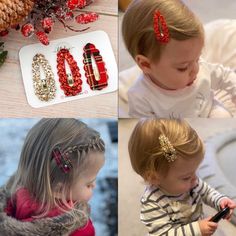 A lovely set of Christmas snap clips 5cm. Our snap clips are felt backed so they don't pull at fine baby hairs. They are suitable for all ages. SOCIAL MEDIA  If you would like to follow us on Social Media for updates and news please go to, Instagram @lilabowhair Facebook @lilabowhair SAFETY NOTICE  Babies should be supervised at all times while wearing hair bows, clips and headbands. Hair bows, clips and headbands should always be removed when baby is sleeping. Christmas Snap, Christmas Hair Clips, Tiny Hair, Baby Clips, Christmas Photo Props, Toddler Hair Clips, Baby Hairs, Baby Hair Clips, Christmas Hair