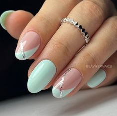 Summer Nails 2023, Mint Nails, Unghie Sfumate, Manicure Nail Designs, Alphabet Preschool, Nails 2023, Short Acrylic Nails Designs, Elegant Nails, Prom Nails