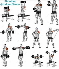 an image of a man doing exercises with dumbbells and barbell squats