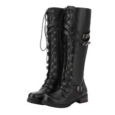 Hak Tinggi, Military Combat Boots, Gothic Boots, Platform Boots Chunky, Buy Boots, Punk Boots, Velvet Heels, Zipper Boots, Biker Boots