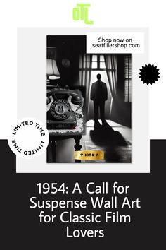 Celebrate the thrill of timeless suspense with this 'A Call for Suspense' poster! 📞✨ Perfect for media rooms or classic cinema enthusiasts, it’s a conversation starter for any space. Available now on seatfillershop.com! #FilmArt #VintagePosters #EchoesAndSpotlights Classic Cinema, Film Art