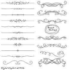 hand drawn swirls and scrolls with the words sweet boutique on them