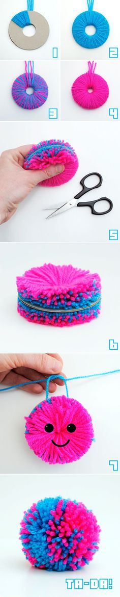 the instructions for how to make a pom - pom monster pinata