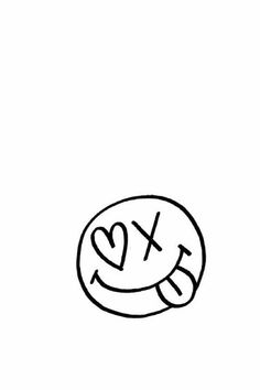 a black and white drawing of a heart with the word xox on it's side