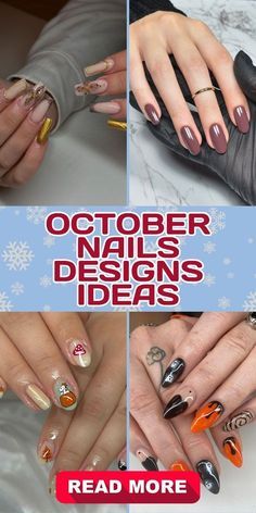 Nails Designs Short, Nails Designs Ideas, Halloween Colors, Zoya Nail Polish, Fall And Halloween, Almond Shape Nails, Nail Art Pen