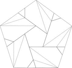 an image of a cube that is cut into four sections and has lines going through it