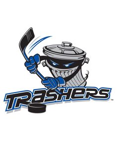 the logo for trashers hockey team