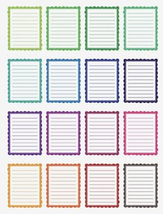 colorful frames with lines and dots on white background stock photo - budget cutout templates