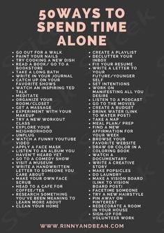 Ways To Spend Time Alone, Spend Time Alone, Time Alone, What To Do When Bored, Self Care Bullet Journal, Vie Motivation, Things To Do When Bored, Products Makeup, Positive Self Affirmations