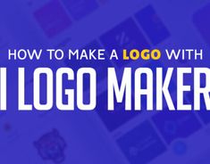 the words how to make a logo with djgo maker on top of a purple background