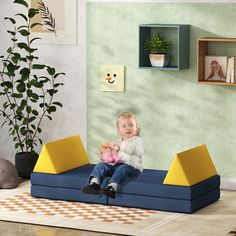 Unleash your child's creativity with the Qaba kids play couch. This 6-piece modular set transforms into various fun shapes, sparking imagination in any room. Crafted with soft, high-elasticity 28D foam and hidden zippers for easy cleaning, it's a cozy haven for play. Suitable for building pillow forts or a foam castle, this sofa is a dream playground for toddlers 18 months and up. Dream Playground, Foam Couch, Play Couch, Kids Couch, Pillow Fort, Couch Furniture, Kids Play, Creative Kids, Sofa Set