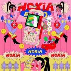 an advertisement for the nokia cell phone company