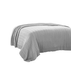 1-pc set includes: 1 Blanket/Coverlet. Textured Solid. Cable Knit. Lush Decor Light Gray Solid King Quilt Microfiber | 21T011816 2022 Bedding, Cable Knit Blanket, Cable Knit Blankets, Luxurious Bedding, Oversized Blanket, Lush Decor, Knitted Blanket, Knit Blanket, Knit Style