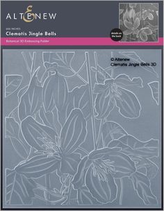 the front cover of an album with flowers and leaves drawn on it, in white ink