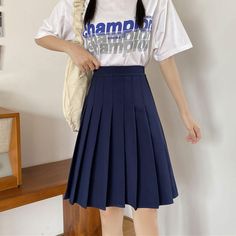 🍒 If you are looking at some special skirts, CutieKill is definitely a nice choice for you. Since 2016, we focus on selling various skirts in different design, inclusive sizes, good quality, great customer service. Material: Cotton Color: Black, Navy Plus asian size skirt: The waist part is specially designed. While the back part is elastic waist, a lot of give, the front part is smoothy, not affecting the appearance. (check pictures) Unit: CM Elastic Waist Hip Length M 60-83 92 50 L 65-88 98 5 Skirt Outfits Korean, Blue Skirt Outfits, Outfit Korean, Plus Size Summer, Blue Skirt, Summer Skirts, Hip Length, Summer Sale, Skirt Outfits